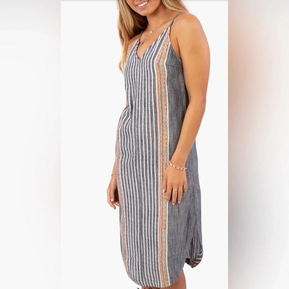 Rip Curl Dresses & Skirts - Rip Curl Baja Striped  100% Cotton Dress Medium